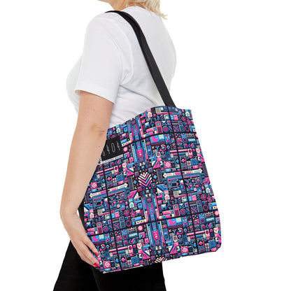 Digital Rebellion Youthful Streetwear with a Rebellious Digital Twist Tote Bag - 8404 Design-65