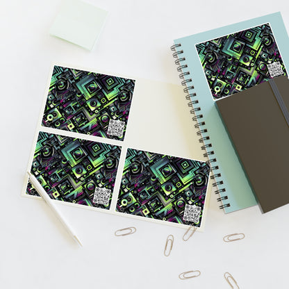 Tech-Tonal Graphics Tech-Forward Streetwear Sticker Sheets - 8404 Design-62