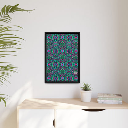 Digital Glitch Vibes Tech-Inspired Streetwear Matte Canvas, Framed (multi-Color) - 8404 Design-71 B