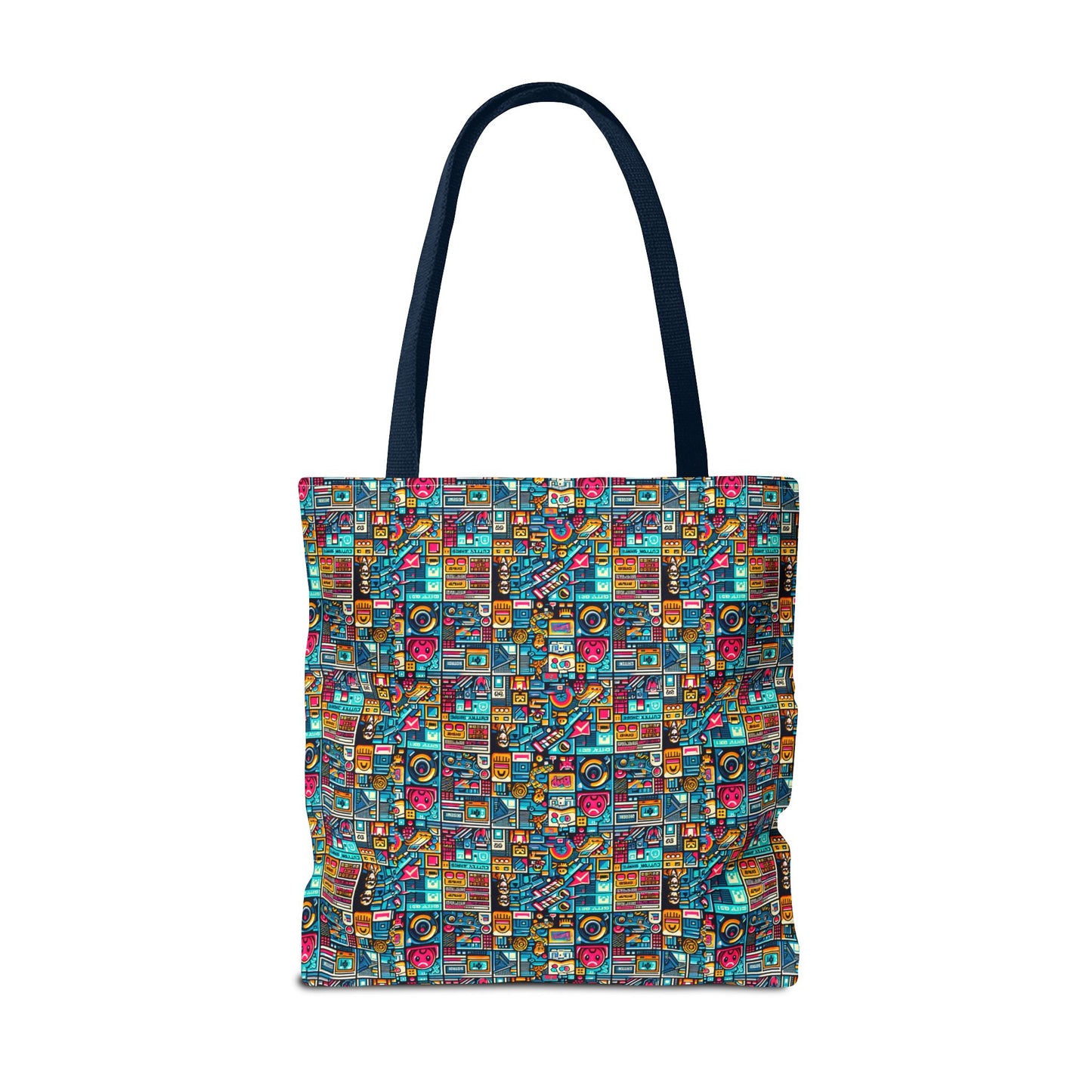 Digital Pop Culture Mashup Maximalist Pop Tote Bag - 8404 Design-47