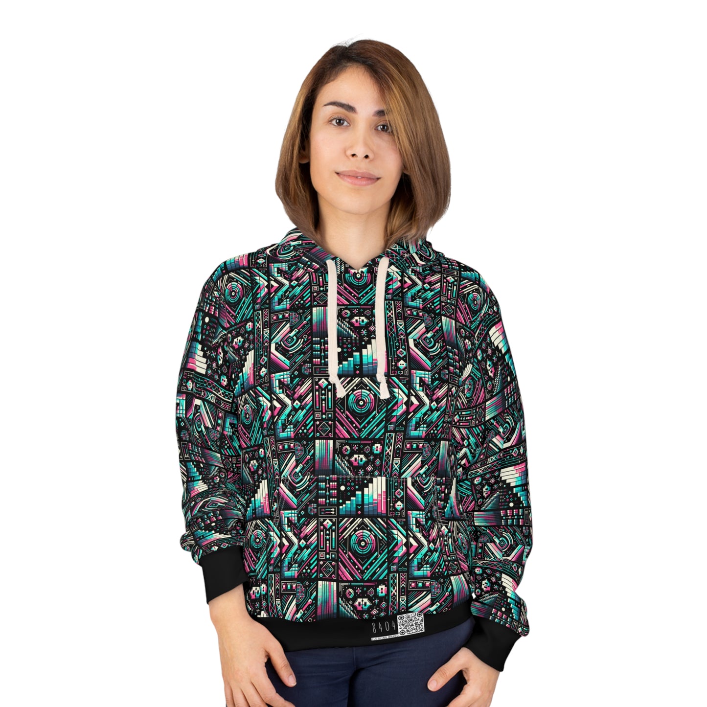 Digital Artistry Digital-native Streetwear Pullover Hoodie - 8404 Design-60