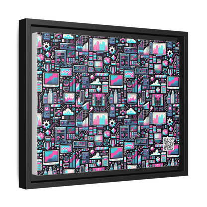 Digital Rebellion Youthful Streetwear with a Rebellious Digital Twist Matte Canvas, Framed (multi-color) - 8404 Design-71 A