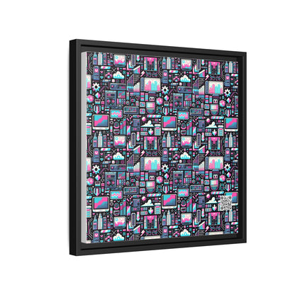 Digital Rebellion Youthful Streetwear with a Rebellious Digital Twist Matte Canvas, Framed (multi-color) - 8404 Design-71 B