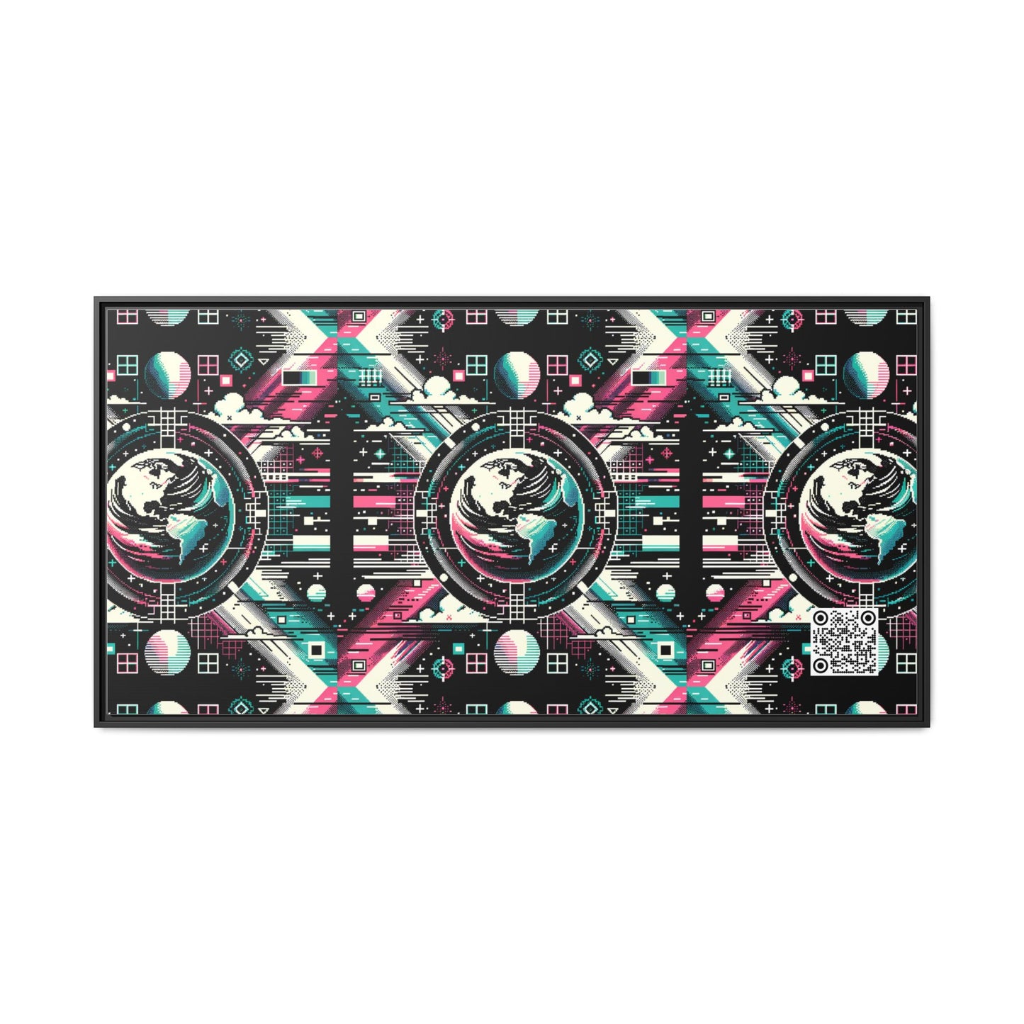 Digital Artistry Digital-native Streetwear Matte Canvas, Framed (multi-color) - 8404 Design-62 B