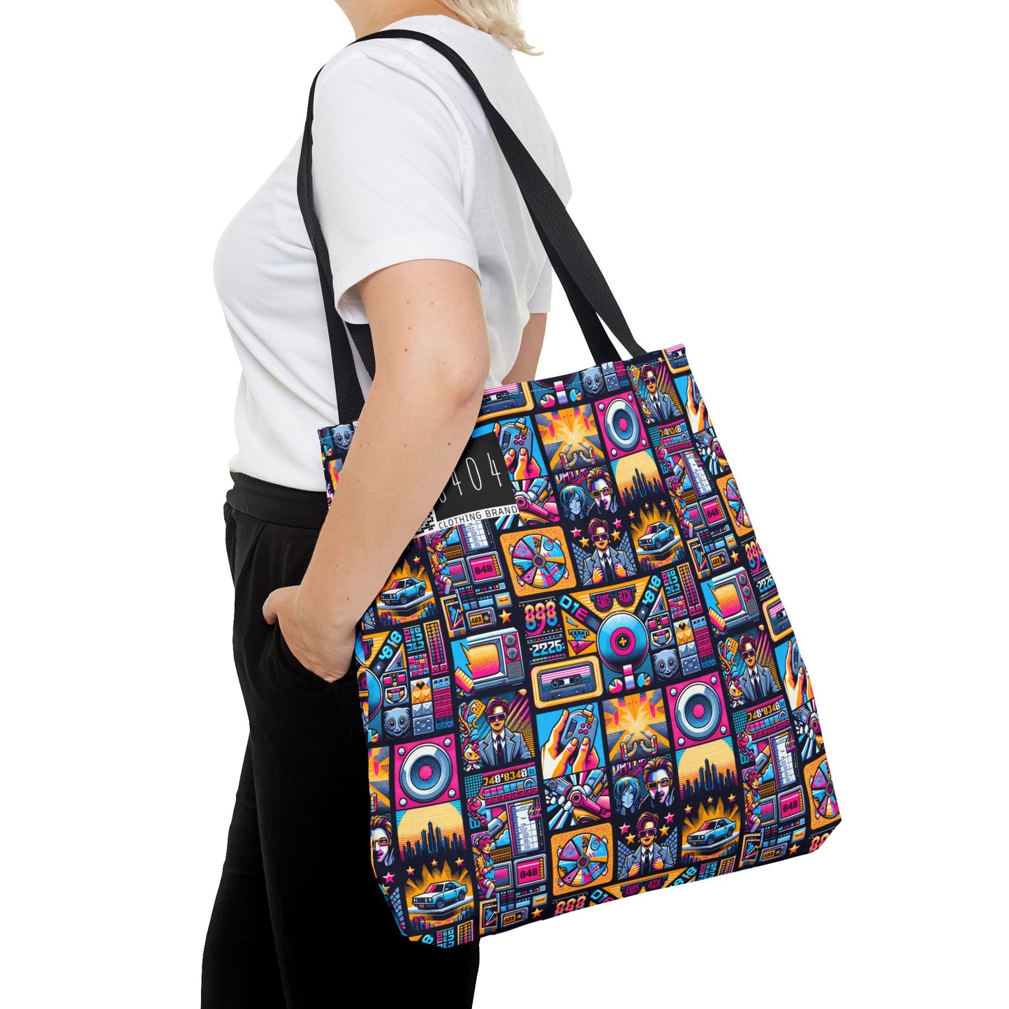 Digital Pop Culture Mashup Maximalist Pop Tote Bag - 8404 Design-52