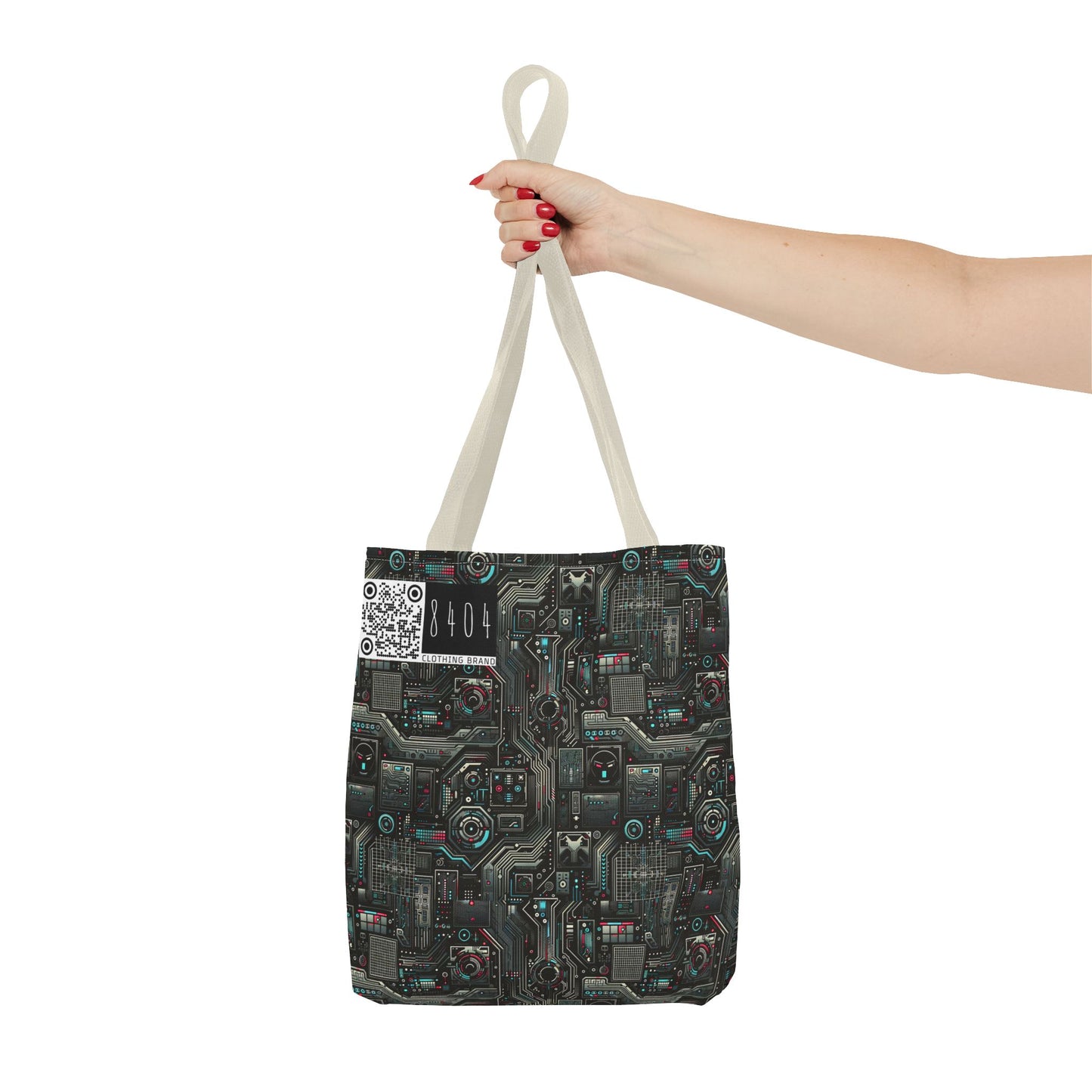 Tech Noir Aesthetics Sleek Tech Streetwear Tote Bag - 8404 Design-52