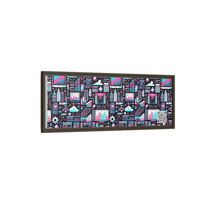 Digital Rebellion Youthful Streetwear with a Rebellious Digital Twist Matte Canvas, Framed (multi-color) - 8404 Design-71 B