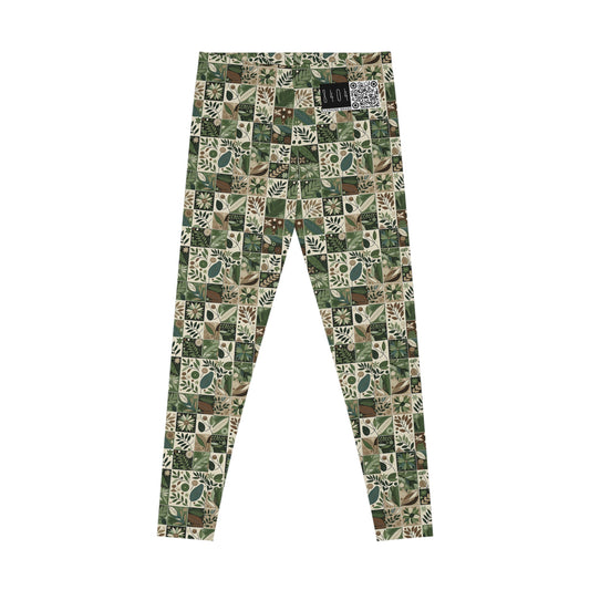 Streetwear Sustainability Environmentally Conscious Streetwear with a Natural Aesthetic Stretch Leggings - 8404 Design-57