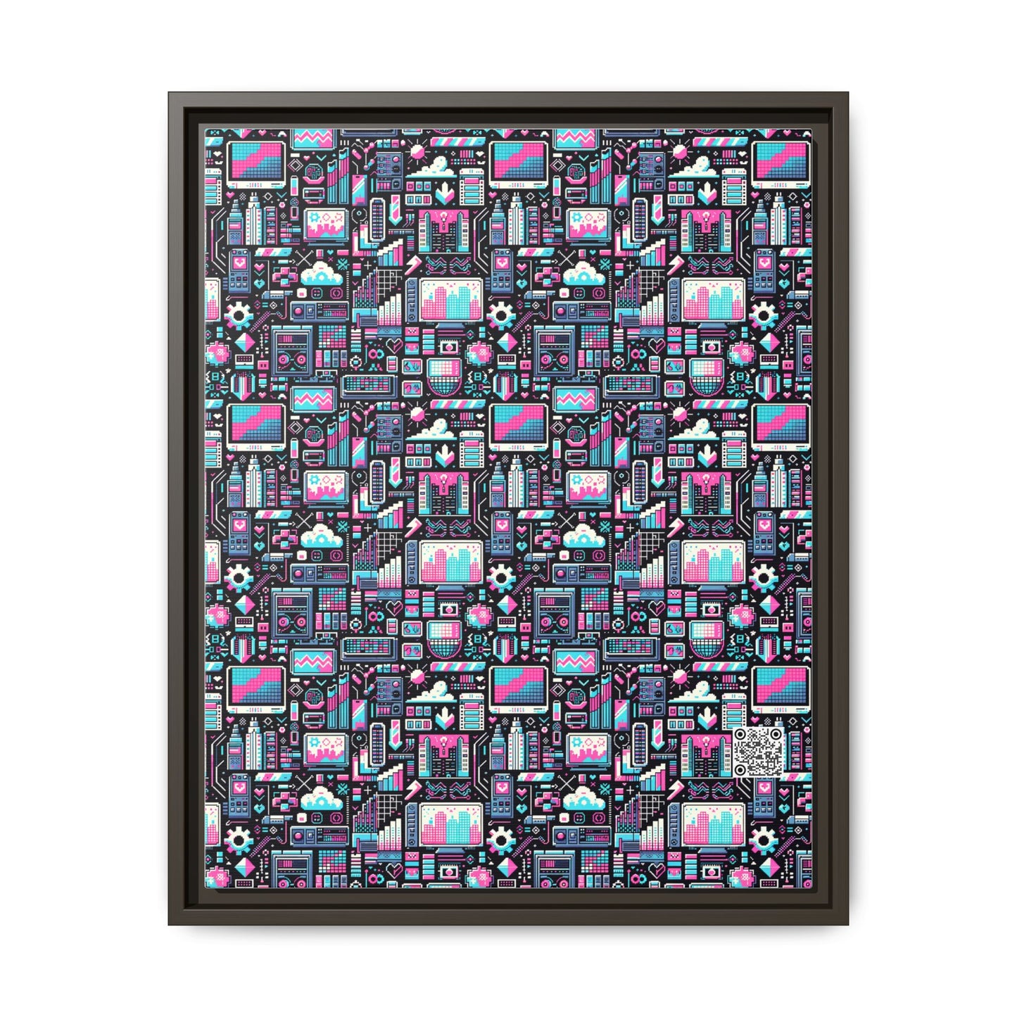 Digital Rebellion Youthful Streetwear with a Rebellious Digital Twist Matte Canvas, Framed (multi-color) - 8404 Design-71 A