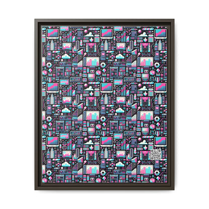 Digital Rebellion Youthful Streetwear with a Rebellious Digital Twist Matte Canvas, Framed (multi-color) - 8404 Design-71 A