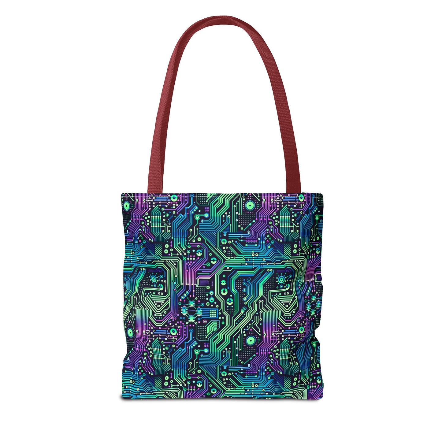 Tech-Infused Neon Tech-Forward Streetwear Tote Bag - 8404 Design-66