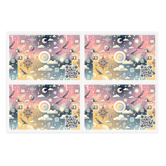 Digital Dreamland Whimsical and Nostalgic Streetwear With a Digital Twist Sticker Sheets - 8404 Design-69