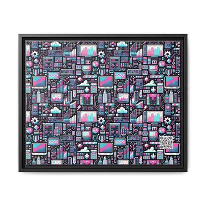 Digital Rebellion Youthful Streetwear with a Rebellious Digital Twist Matte Canvas, Framed (multi-color) - 8404 Design-71 A