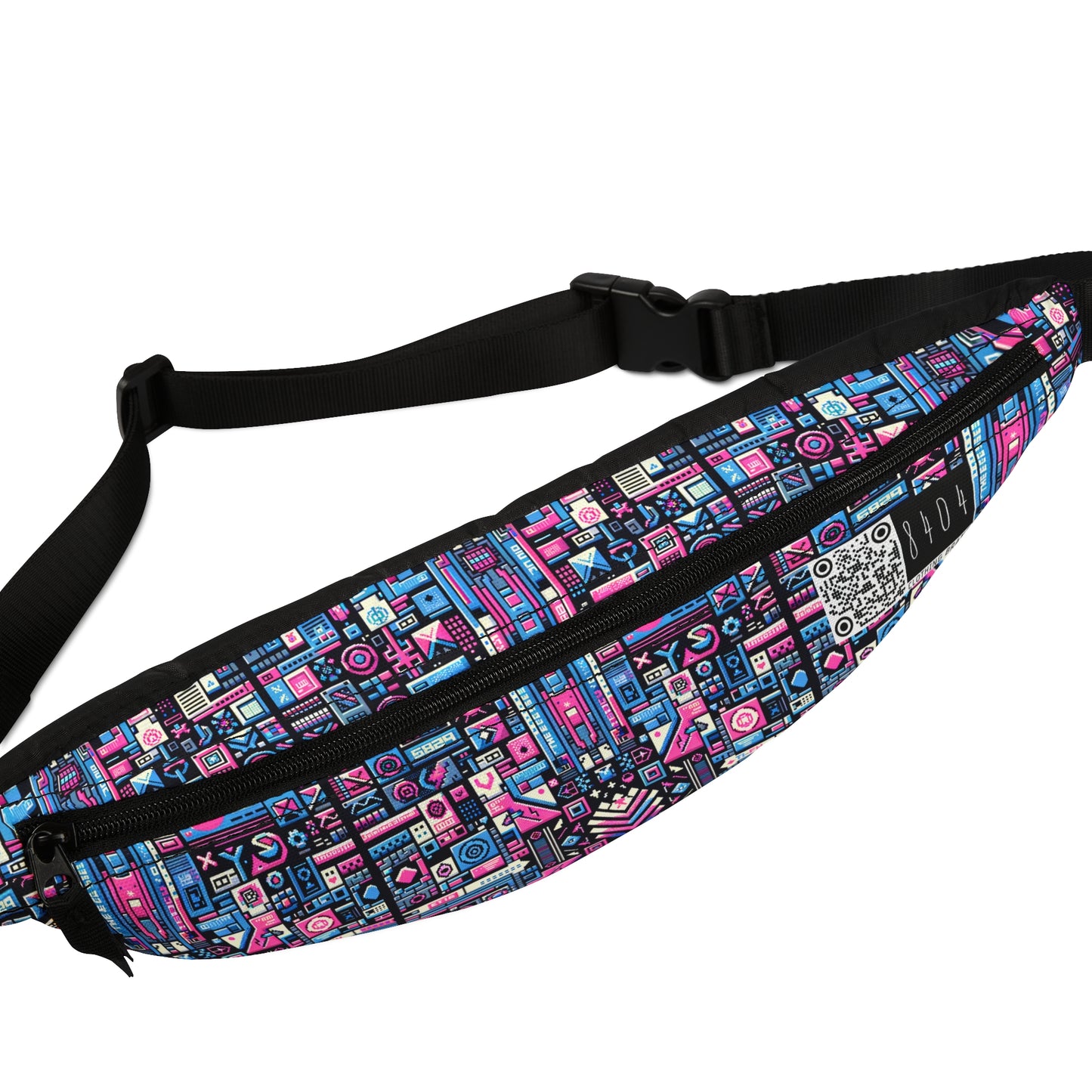 Digital Rebellion Youthful Streetwear with a Rebellious Digital Twist Fanny Pack - 8404 Design-65