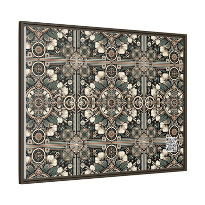 Cyber Garden Party Tech Garden Extravaganza Matte Canvas, Framed (multi-Color) - 8404 Design-66 A