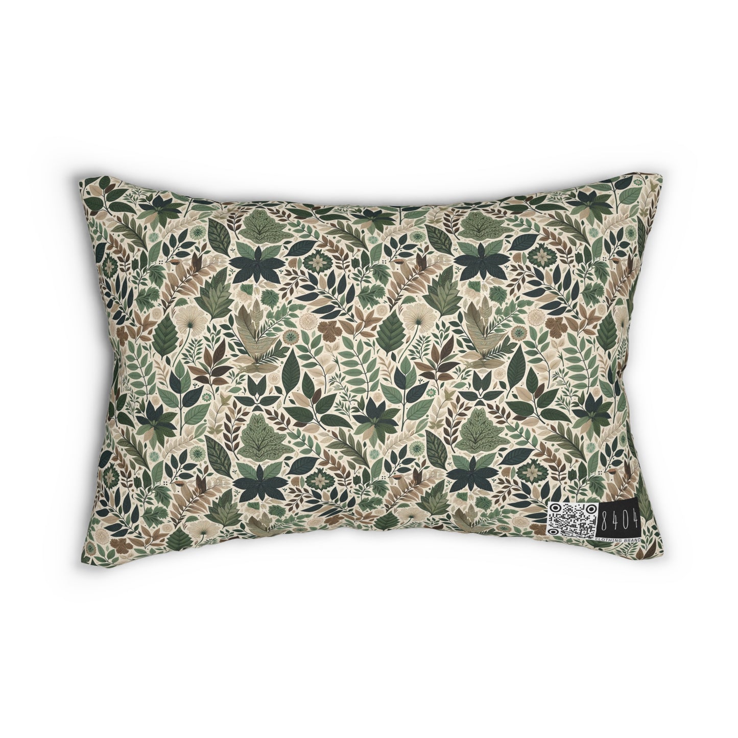 Streetwear Sustainability Environmentally Conscious Streetwear with a Natural Aesthetic Spun Polyester Lumbar Pillow - 8404 Design-57 B