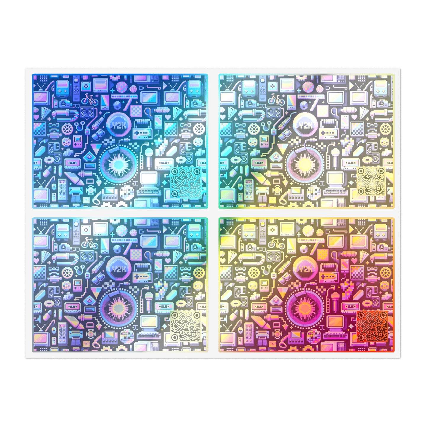 Digital Nostalgia Modern Retro Fusion Sticker Sheets - 8404 Design-64