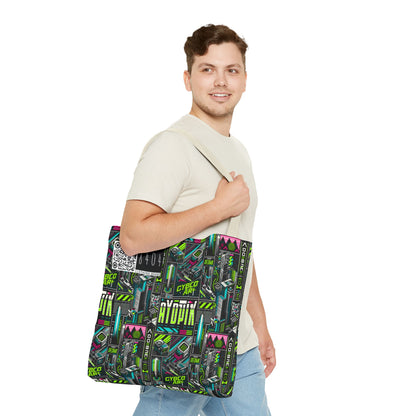 Tech-Forward Graphics Tech-Inspired Streetwear Tote Bag - 8404 Design-46