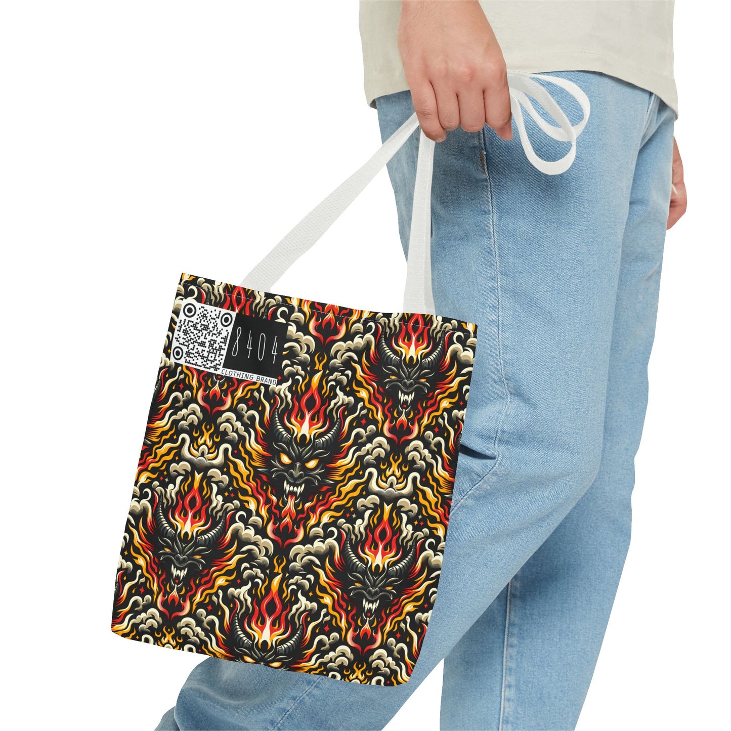 Flame Graphics Maximalist Streetwear Tote Bag - 8404 Design-59