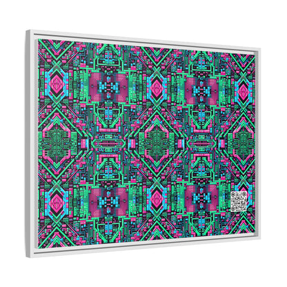 Digital Glitch Vibes Tech-Inspired Streetwear Matte Canvas, Framed (multi-Color) - 8404 Design-71 A