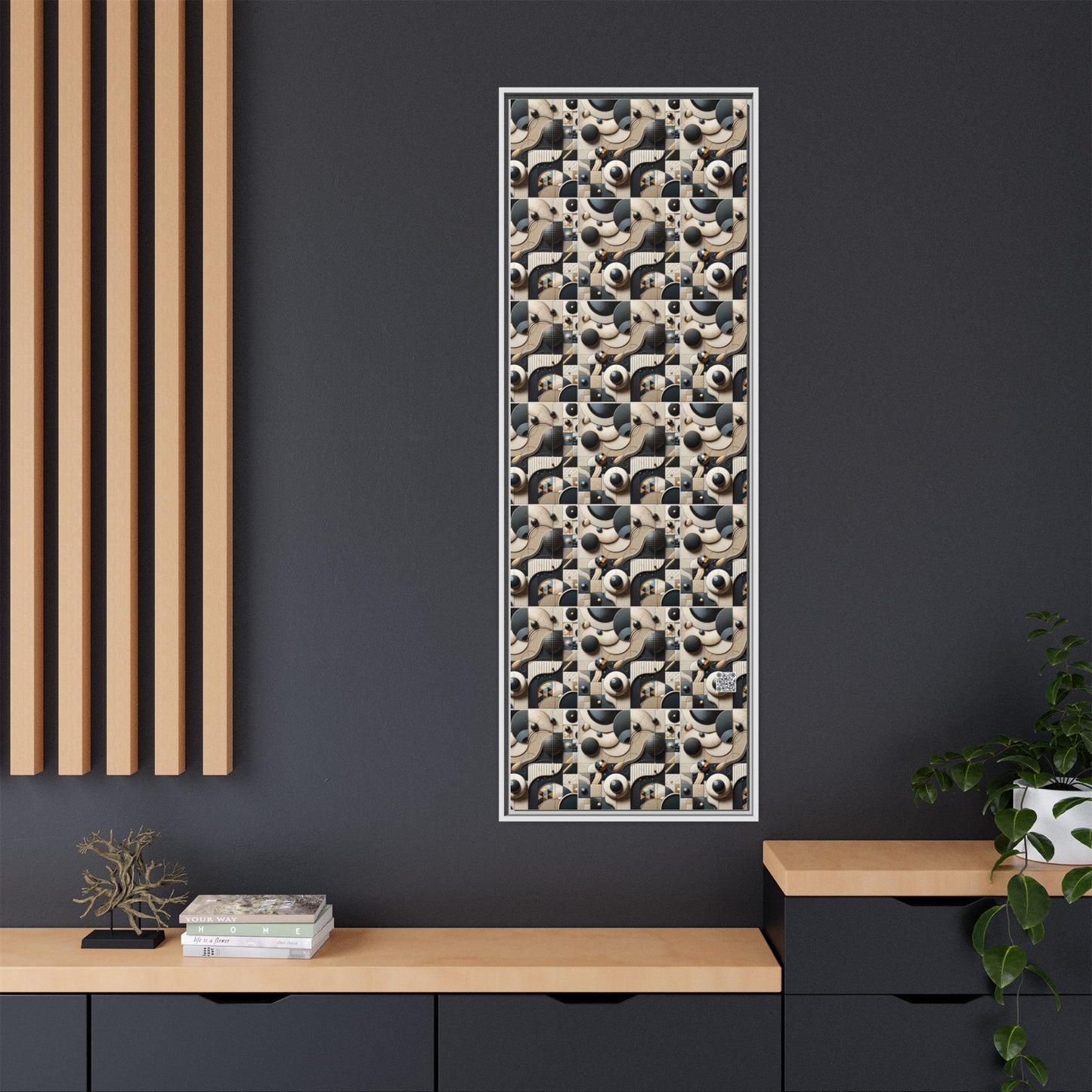 Tech-forward Luxe Streetwear Tech Luxe Fusion Matte Canvas, Framed (multi-color) - 8404 Design-71 B