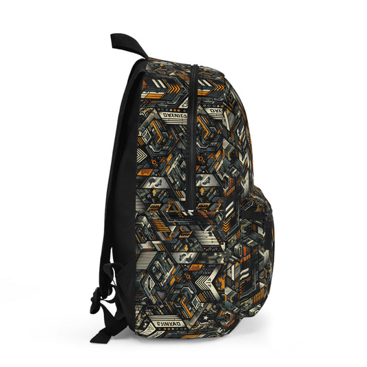 Digital Punk Futuristic Grunge Backpack - 8404 Design-44