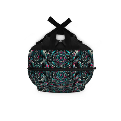 Digital Rebellion Tech-Inspired Streetwear Backpack - 8404 Design-54
