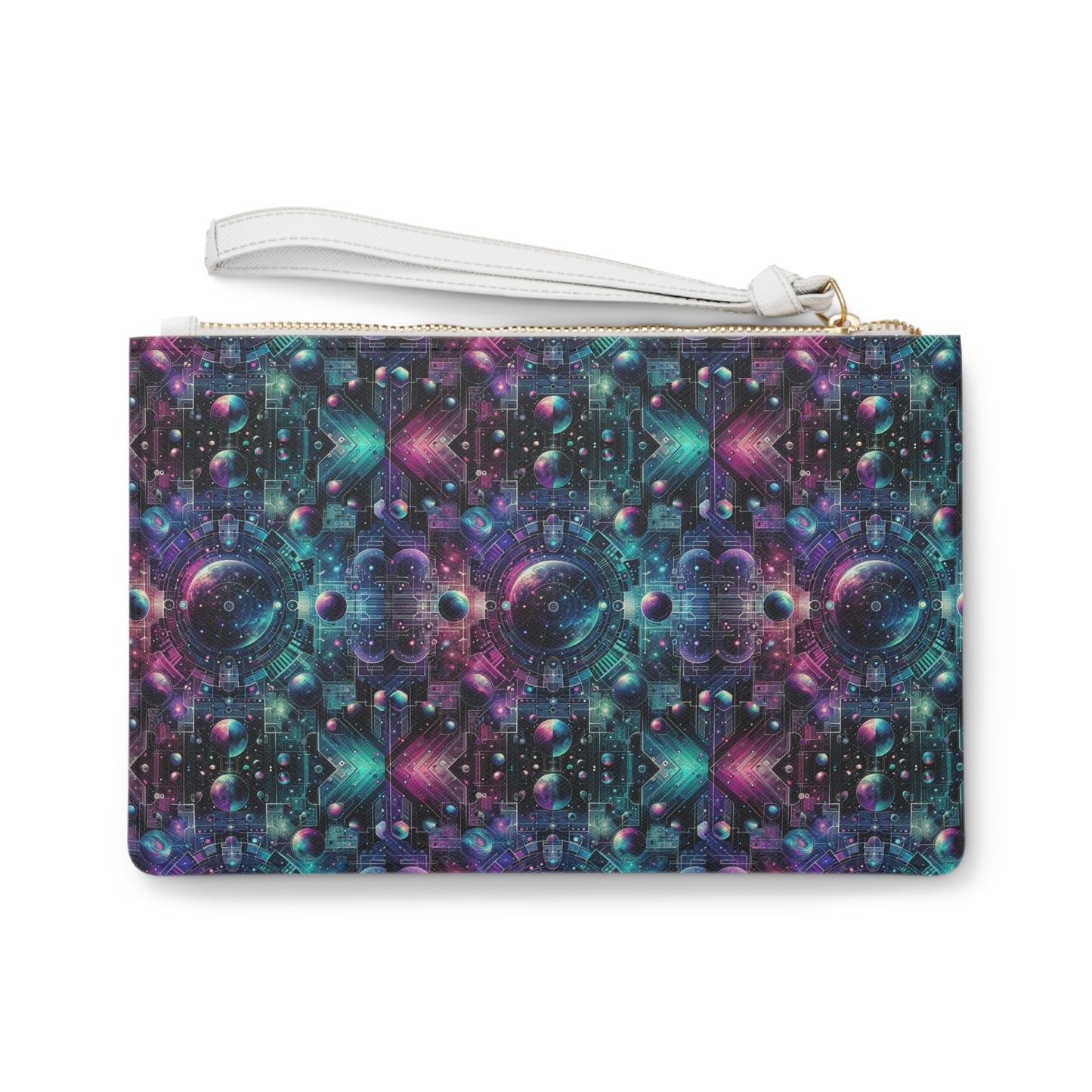 Galactic Hues Tech-Forward Cosmic Fusion Clutch Bag - 8404 Design-59