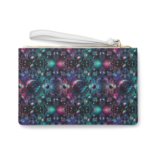 Galactic Hues Tech-Forward Cosmic Fusion Clutch Bag - 8404 Design-59