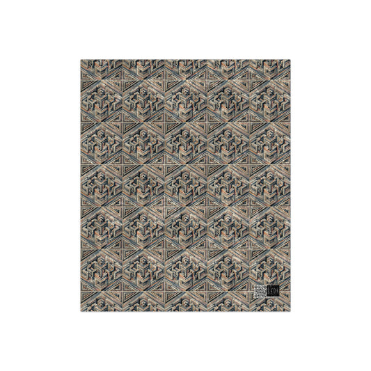 Tech Illusion Graphics Futuristic Artistry Crushed Velvet Blanket - 8404 Design-52