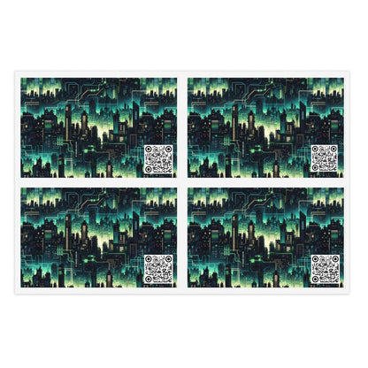 Tech Noir Aesthetics Tech-Forward Urban Dystopia Sticker Sheets - 8404 Design-72
