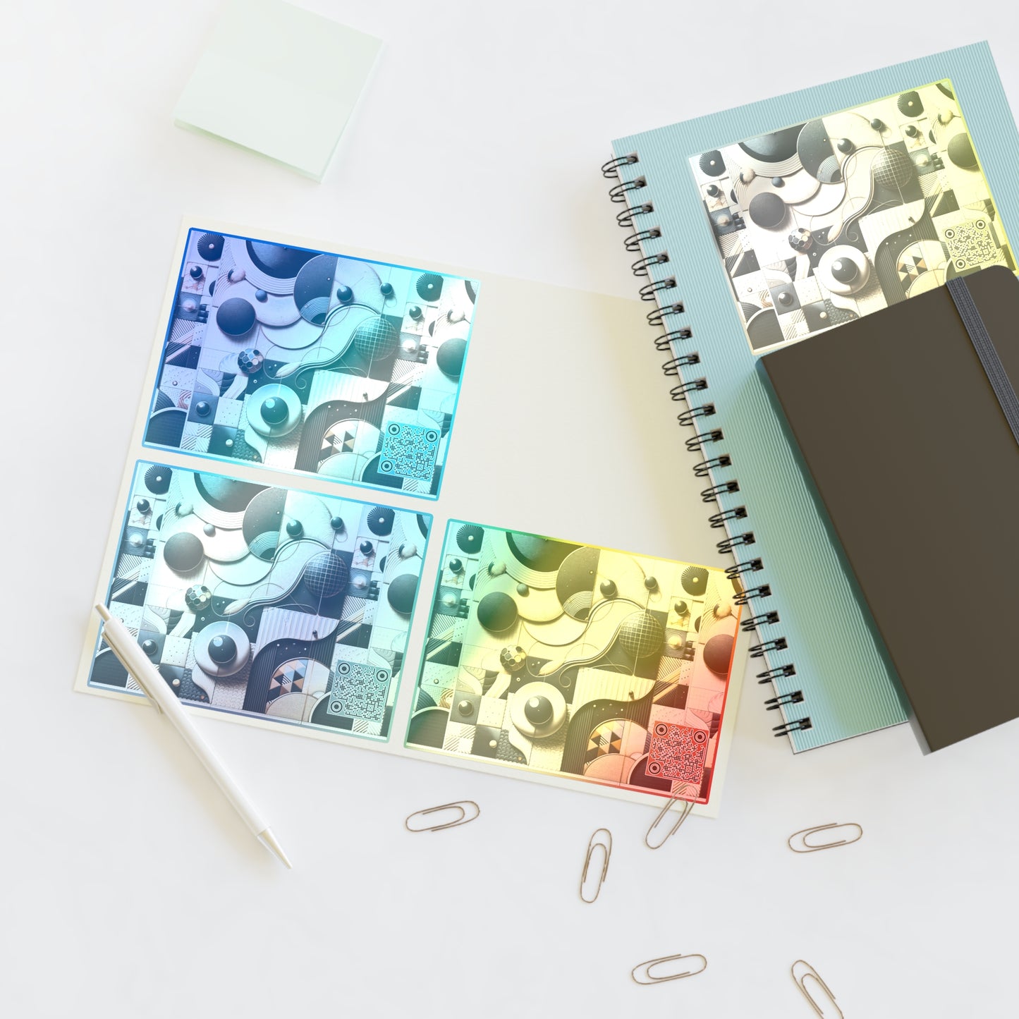 Tech-forward Luxe Streetwear Tech Luxe Fusion Sticker Sheet - 8404 Design-71