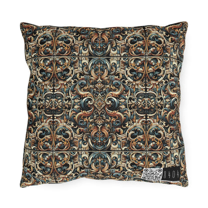 Urban Renaissance Historical Fusion With Street Edge Outdoor Pillow - 8404 Design-59