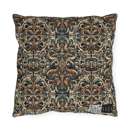 Urban Renaissance Historical Fusion With Street Edge Outdoor Pillow - 8404 Design-59