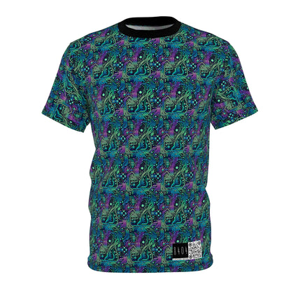 Tech-Infused Neon Tech-Forward Streetwear Unisex Cut & Sew Tee - 8404 Design-66