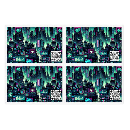 Tech Noir Graphics Futuristic Cyberpunk Sticker Sheets - 8404 Design-52