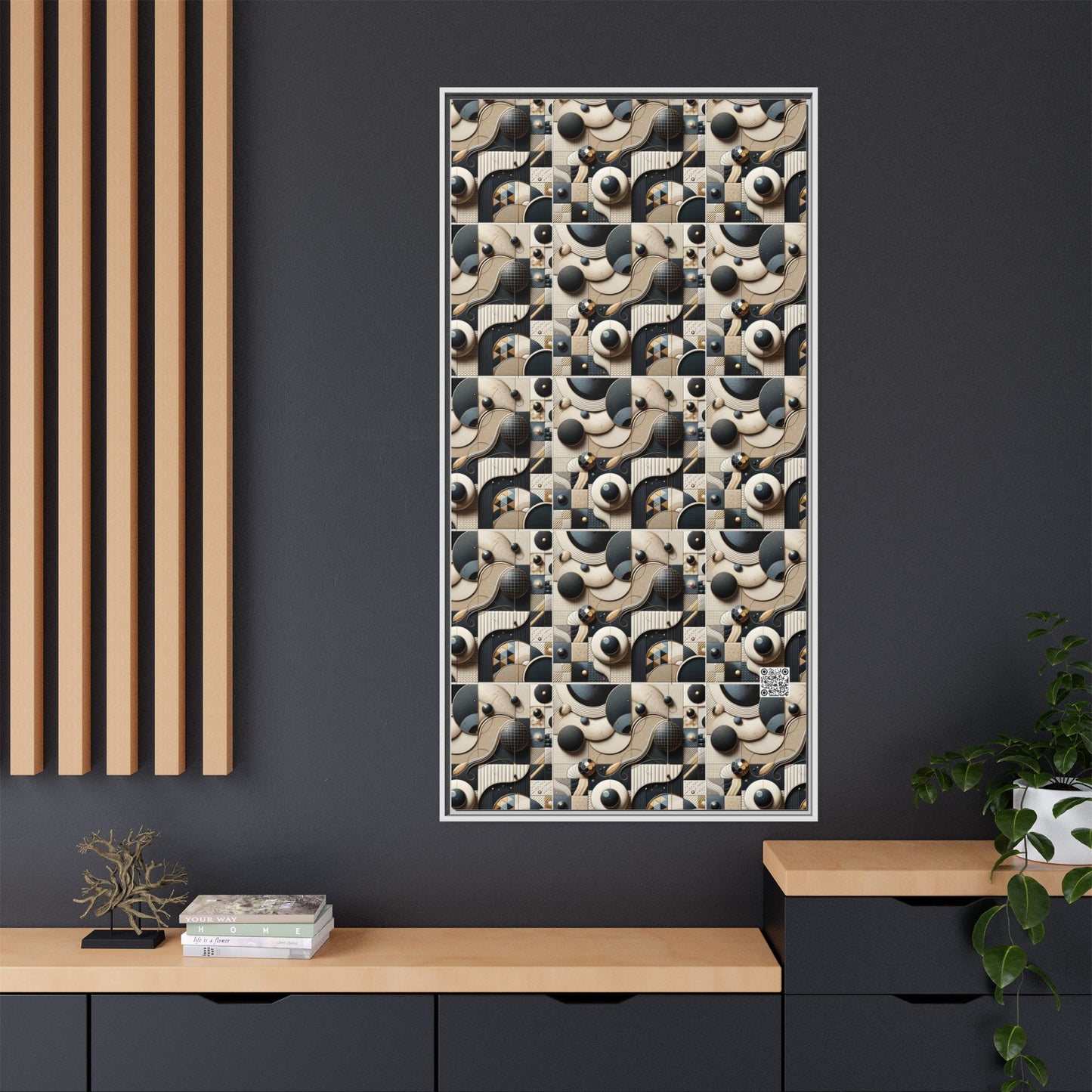 Tech-forward Luxe Streetwear Tech Luxe Fusion Matte Canvas, Framed (multi-color) - 8404 Design-71 B