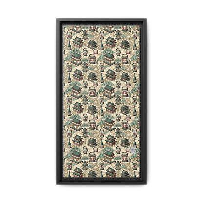 Cultural Artisanal Fusion Contemporary Cultural Elegance Matte Canvas, Framed (multi-Color) - 8404 Design-68 B