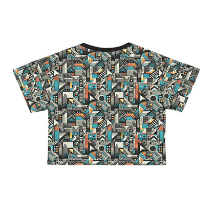 Digital Street Art Urban Street Style Crop Tee - 8404 Design-81