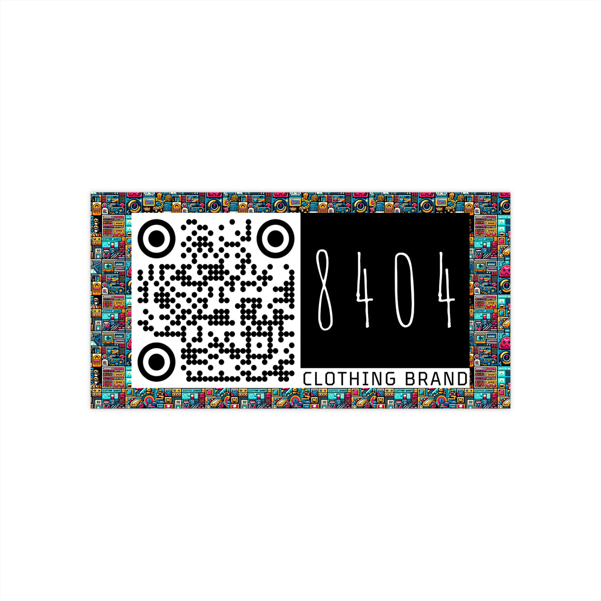 Digital Pop Culture Mashup Maximalist Pop Bumper Sticker - 8404 Design-47