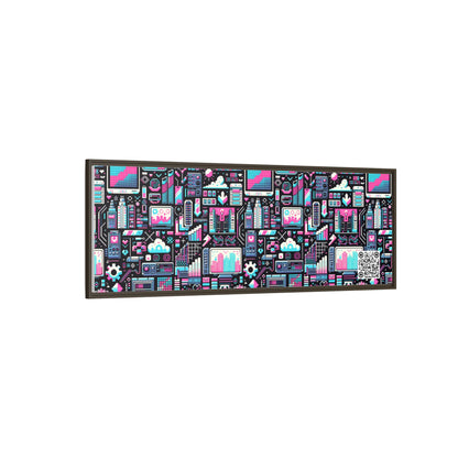 Digital Rebellion Youthful Streetwear with a Rebellious Digital Twist Matte Canvas, Framed (multi-color) - 8404 Design-71 B