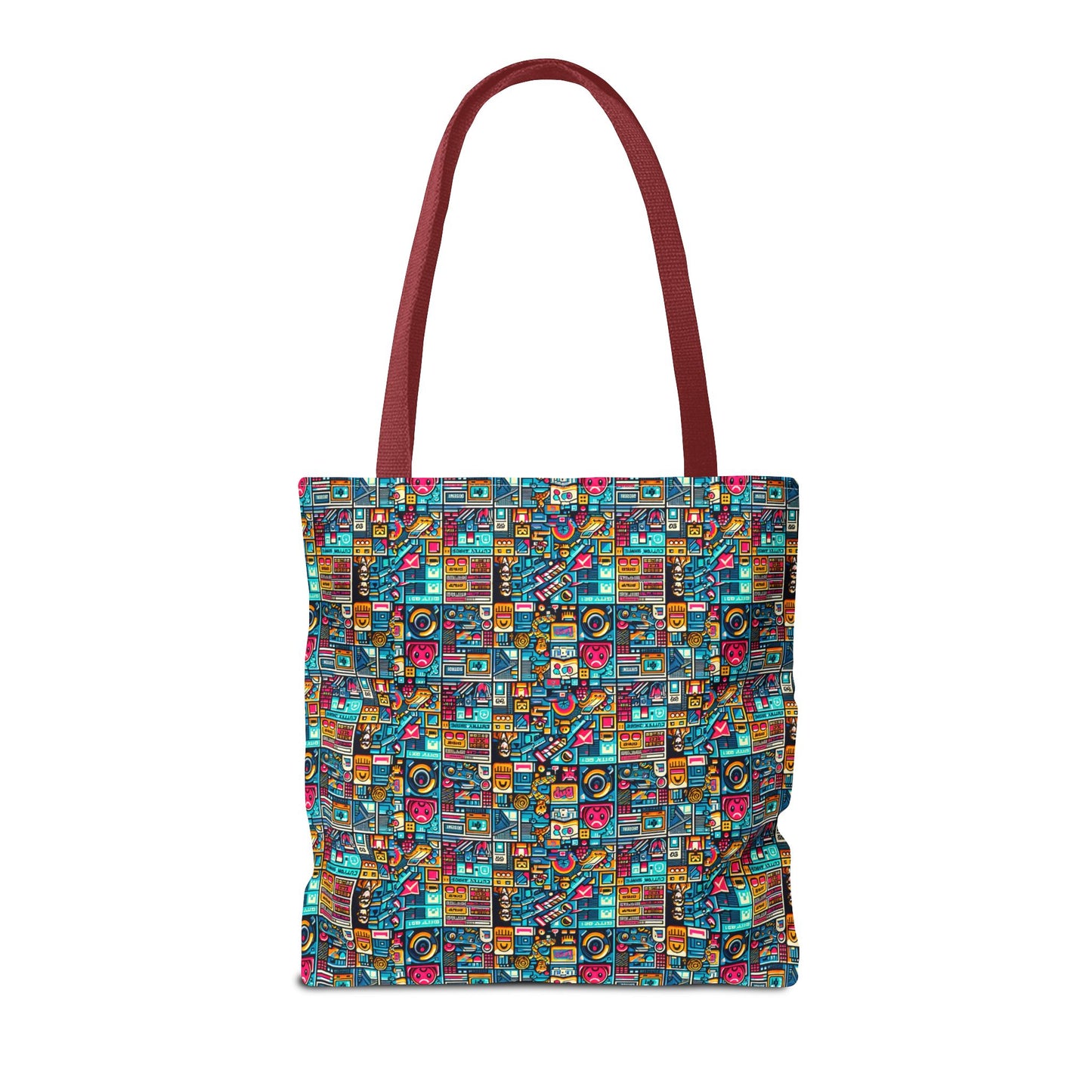 Digital Pop Culture Mashup Maximalist Pop Tote Bag - 8404 Design-47