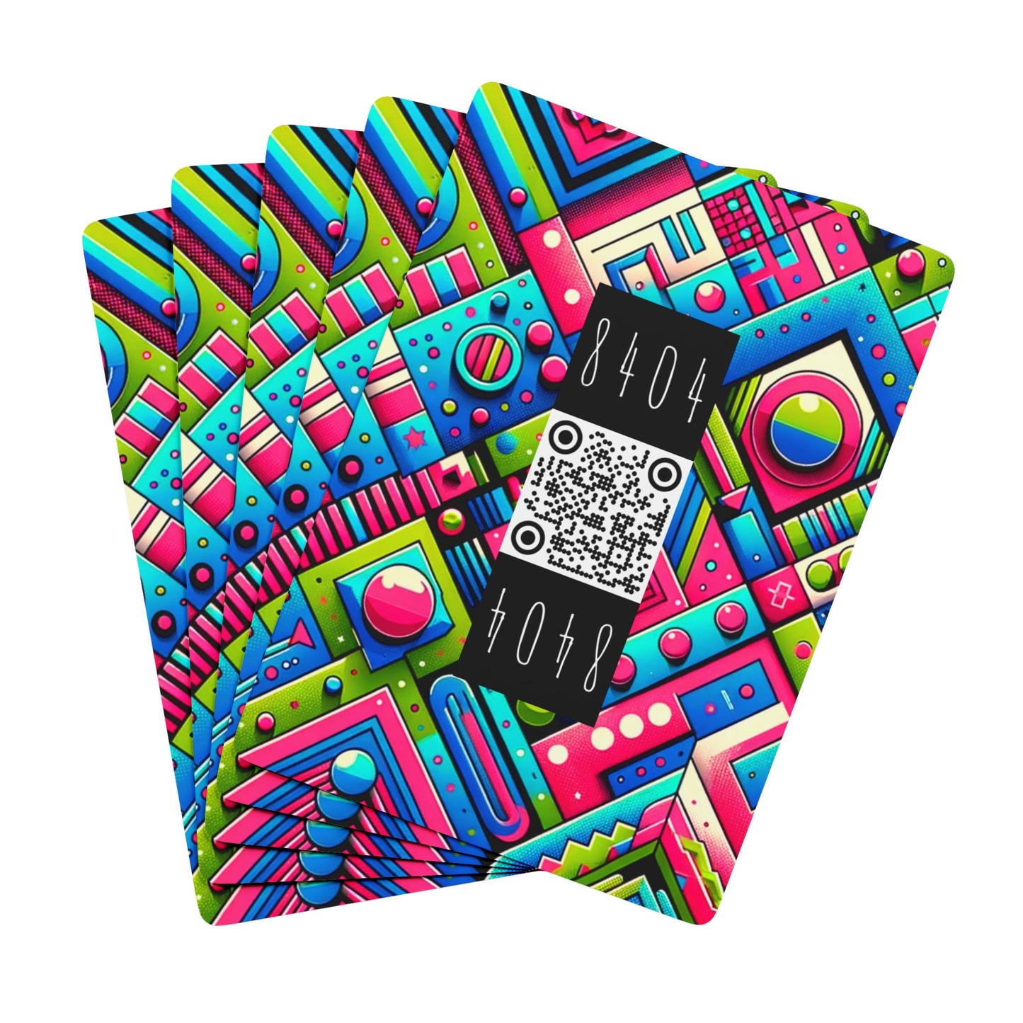 Neon Street Pop Vibrant and Eye-catching Poker Playing Cards - 8404 Design-63 B