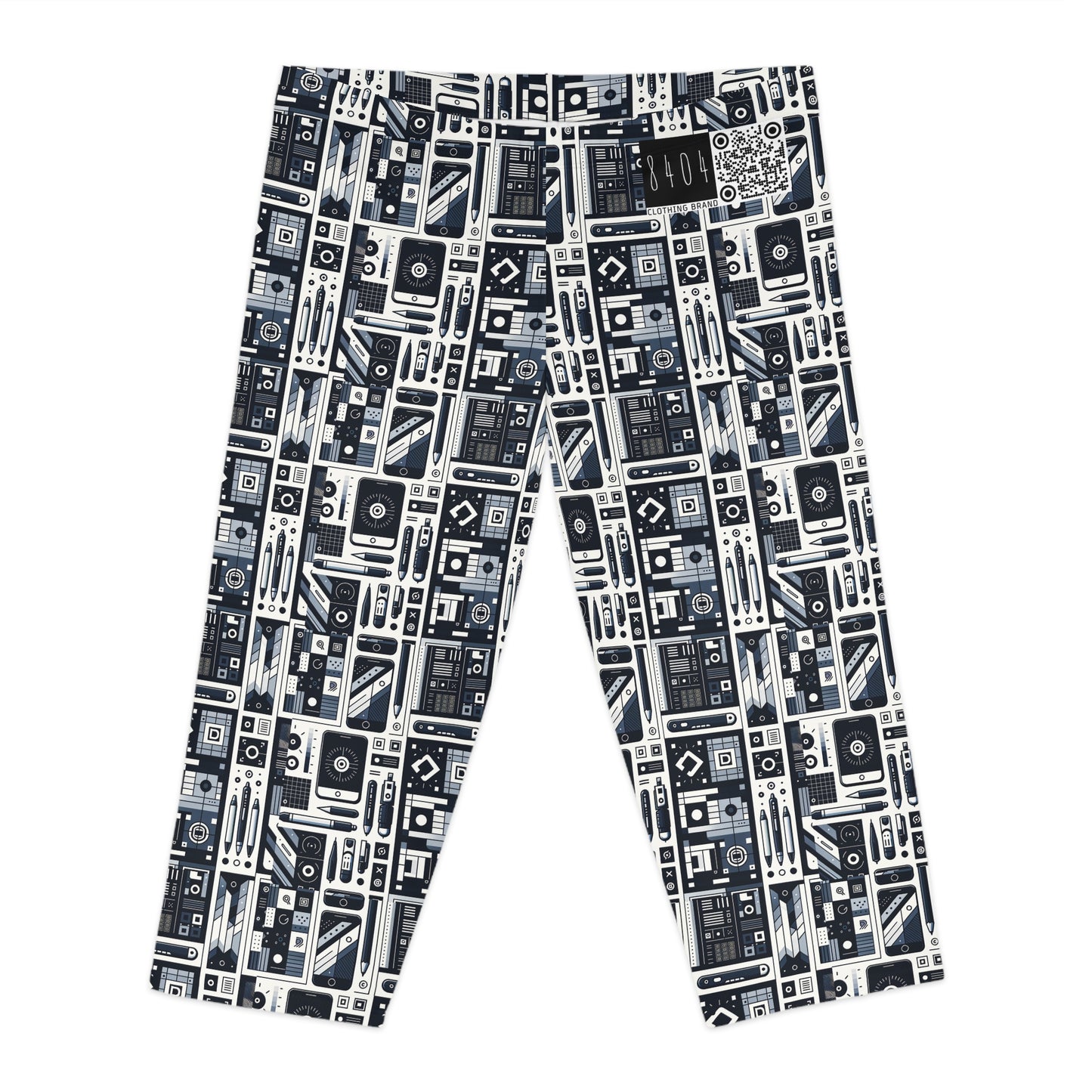 Minimalist Athleisure Minimalist Tech Women's Capri Leggings - 8404 Design-60