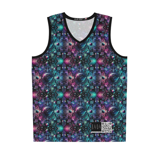 Galactic Hues Tech-Forward Cosmic Fusion Basketball Jersey - 8404 Design-59