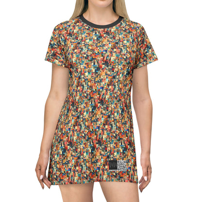 Digital Artistic Expression Artistic Streetwear T-Shirt Dress - 8404 Design-46