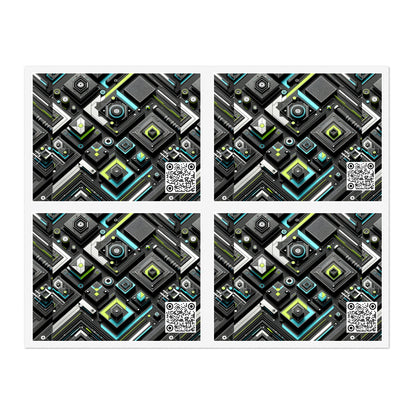 Tech-Infused Activewear Modern Tech Minimalism Sticker Sheets - 8404 Design-49