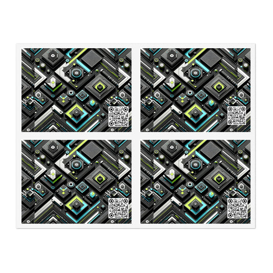 Tech-Infused Activewear Modern Tech Minimalism Sticker Sheets - 8404 Design-49