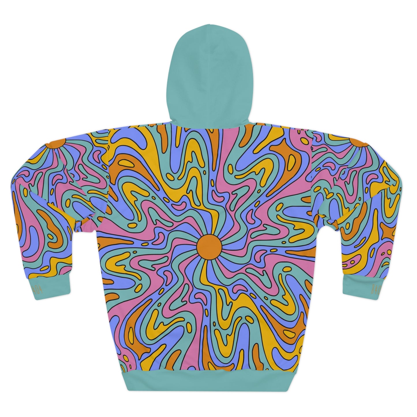 8404's Unisex Adult "A Trip Under the Sun in Teal" Fashion Pullover Hoodie