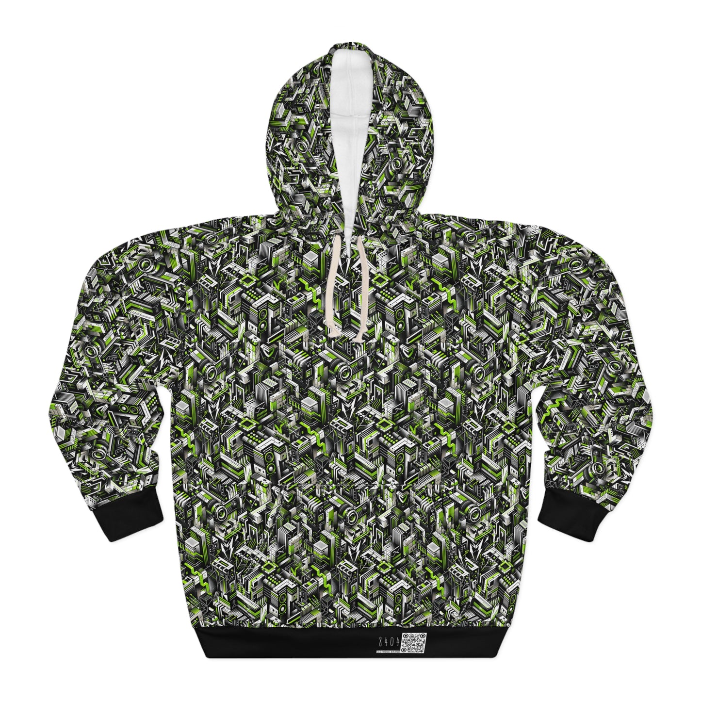 Graffiti Tech Fusion Bold Streetwear Fusion Pullover Hoodie - 8404 Design-53